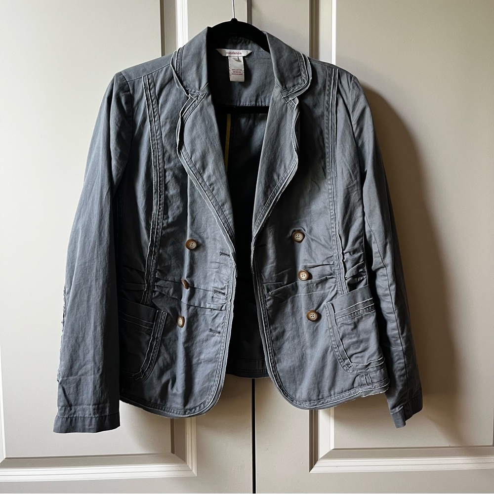 Sundance Doubled breasted Cotton Jacket Size Small - Picture 2 of 7